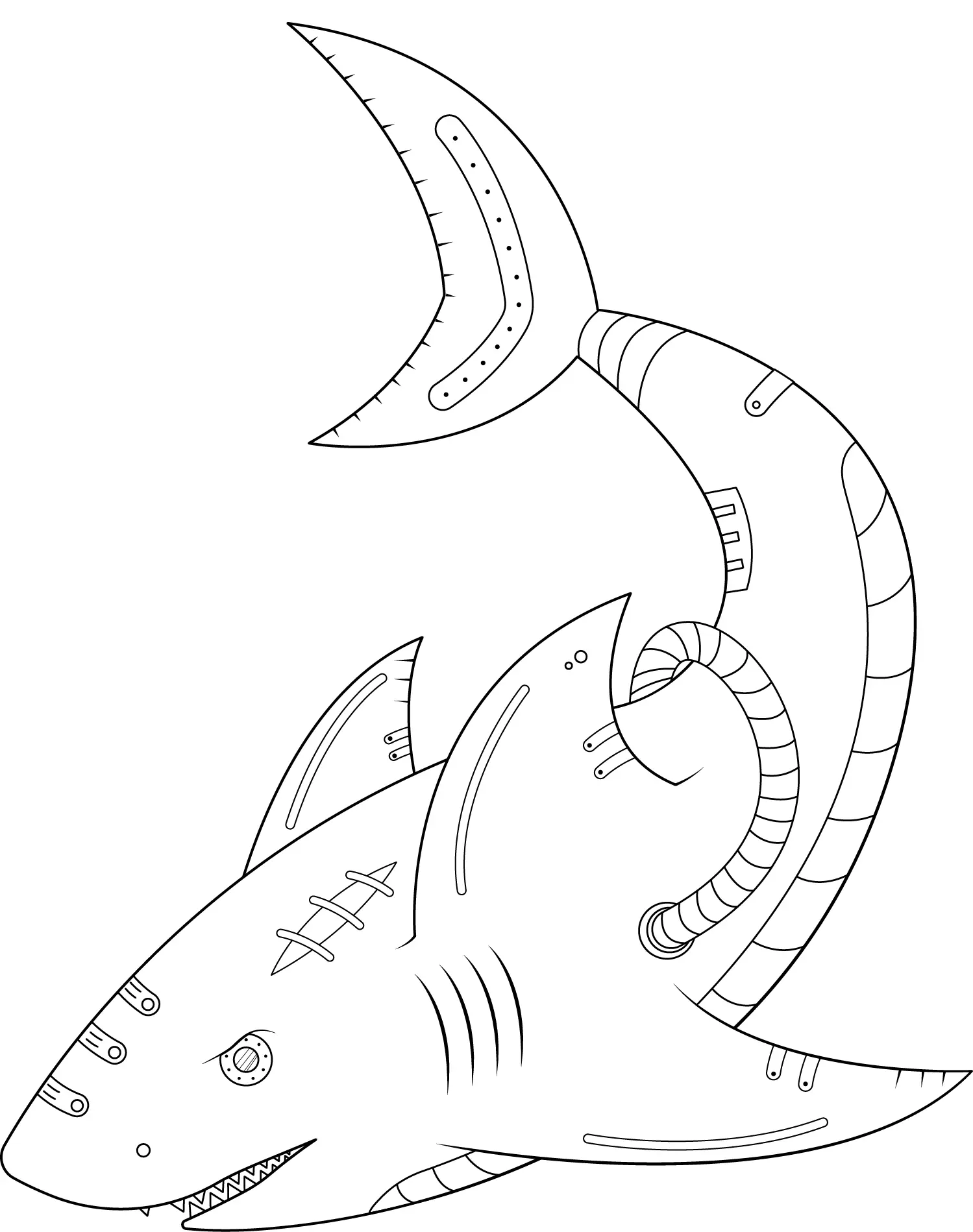 Monstruo Marino para Colorear 34