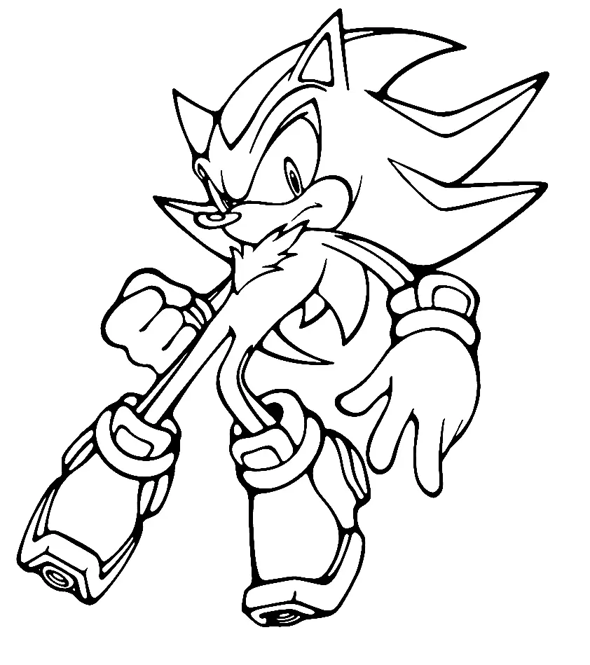 Shadow the Hedgehog Ausmalbilder 4
