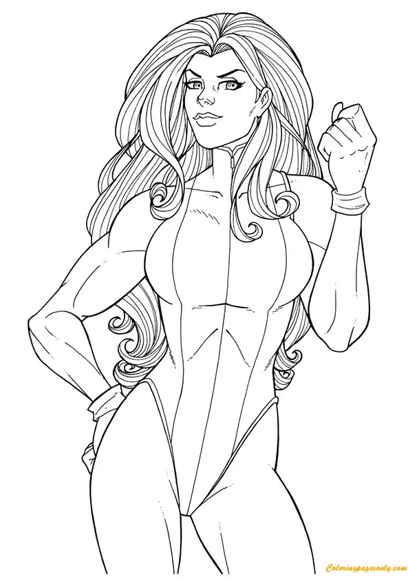 She Hulk Coloring Pages 1