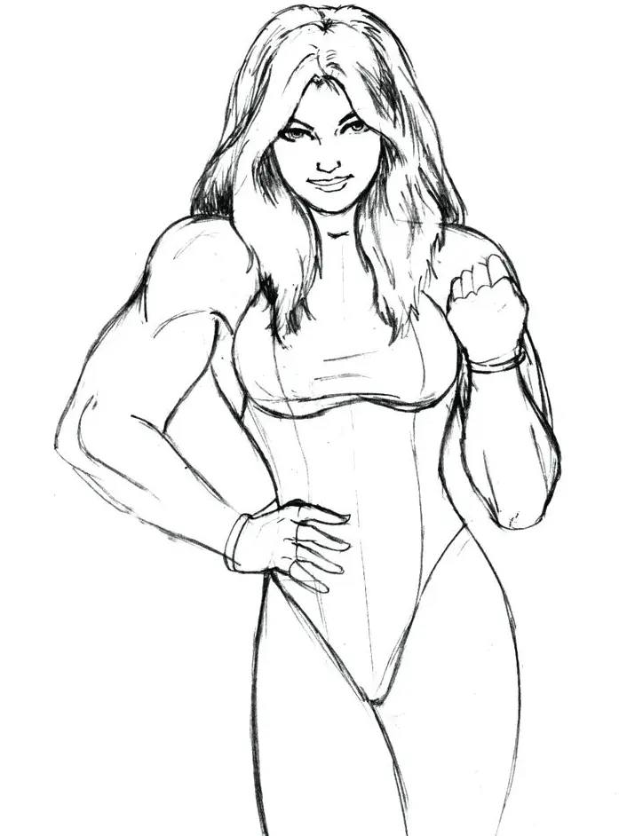 She Hulk Coloring Pages 11