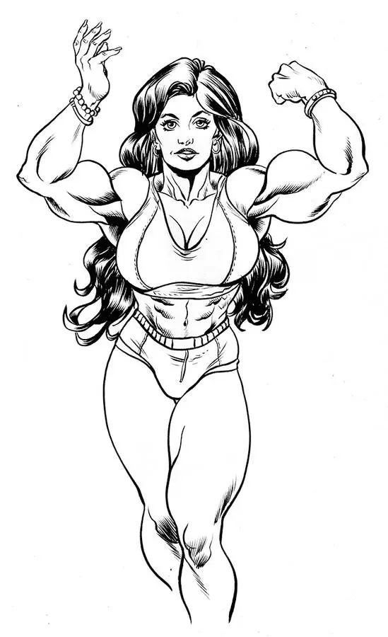 She Hulk Coloring Pages 16