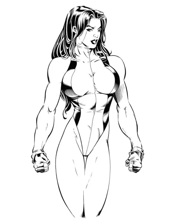She Hulk Coloring Pages 17