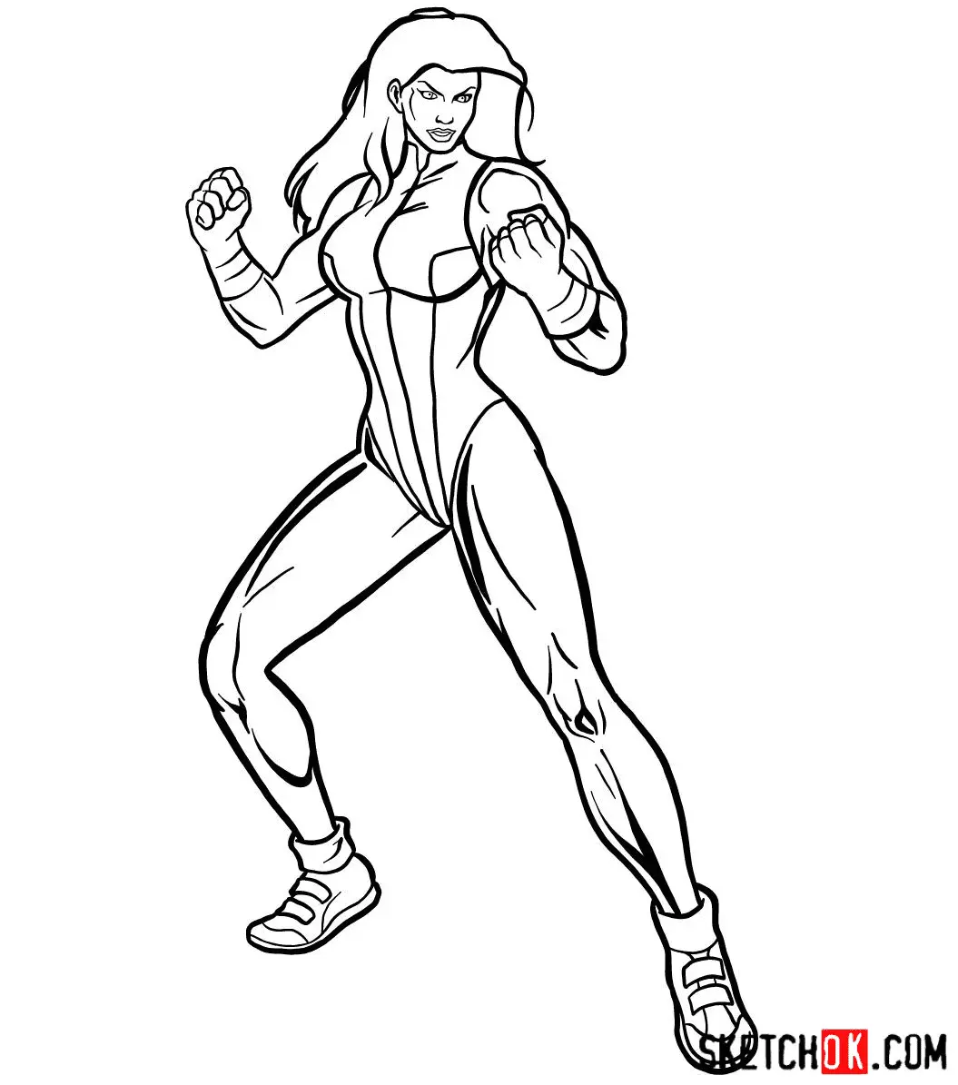 She Hulk Coloring Pages 2