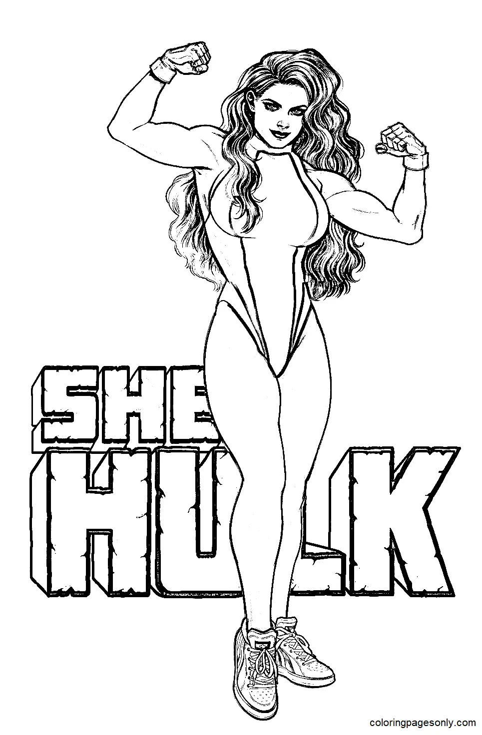 She Hulk Coloring Pages 3