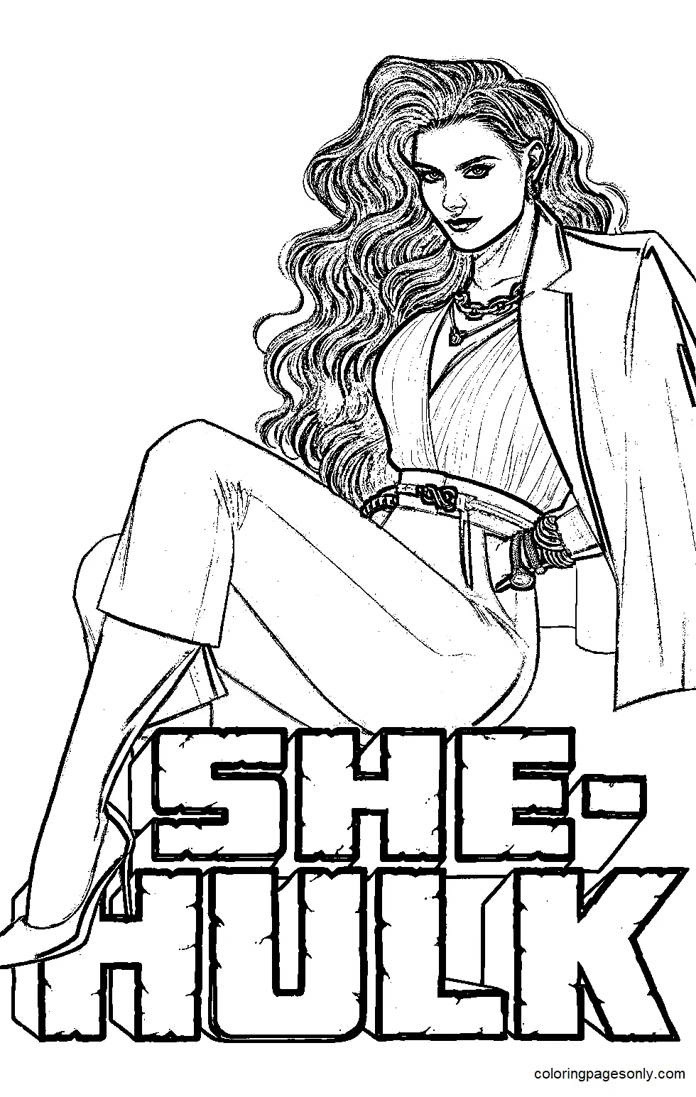 She Hulk Coloring Pages 5