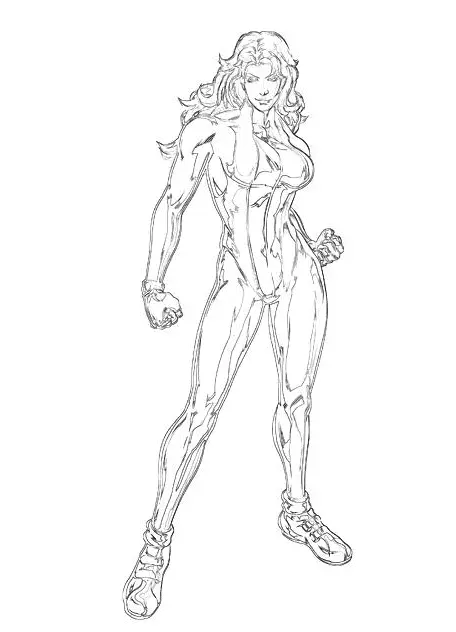 She Hulk Coloring Pages 8
