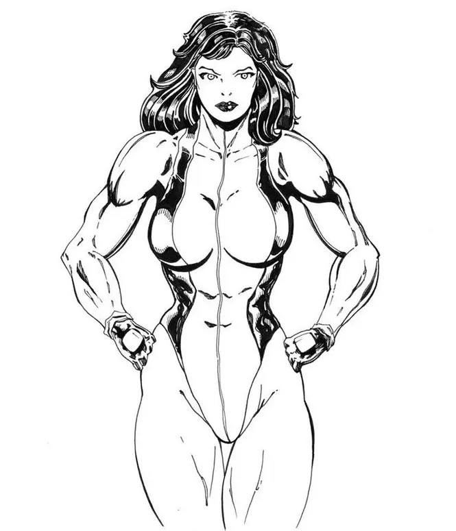She Hulk Coloring Pages 9
