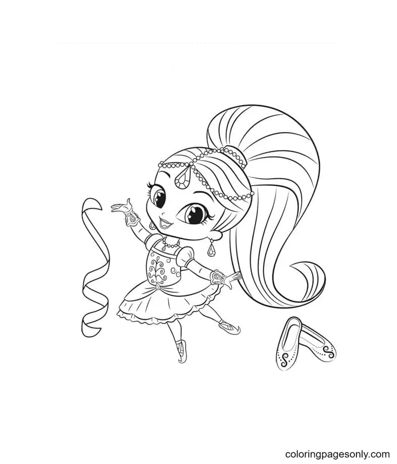 Shimmer und Shine Ausmalbilder 12
