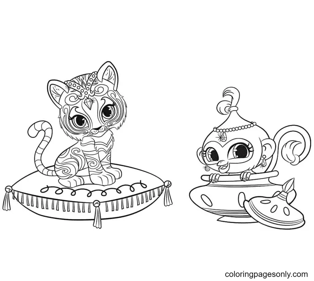 Shimmer and Shine Coloring Pages 27