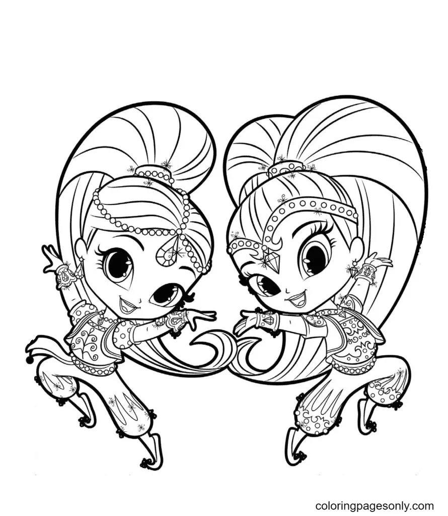 Shimmer and Shine Coloring Pages 29
