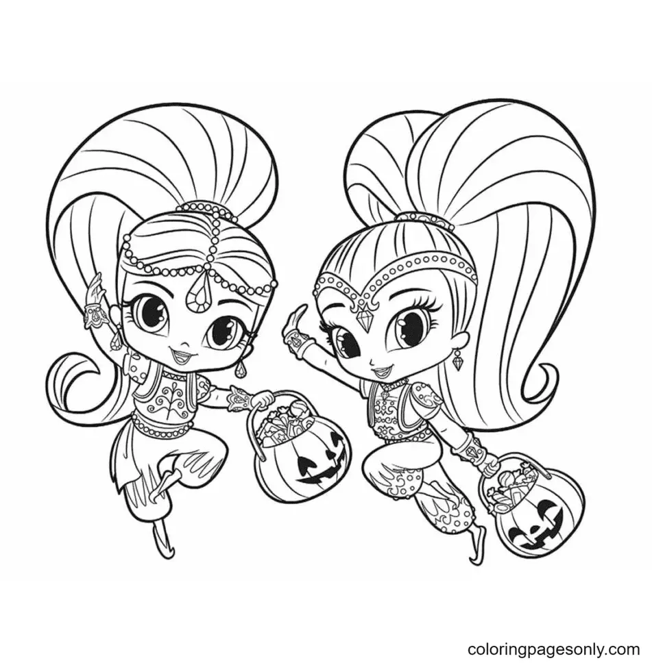 Shimmer und Shine Ausmalbilder 3