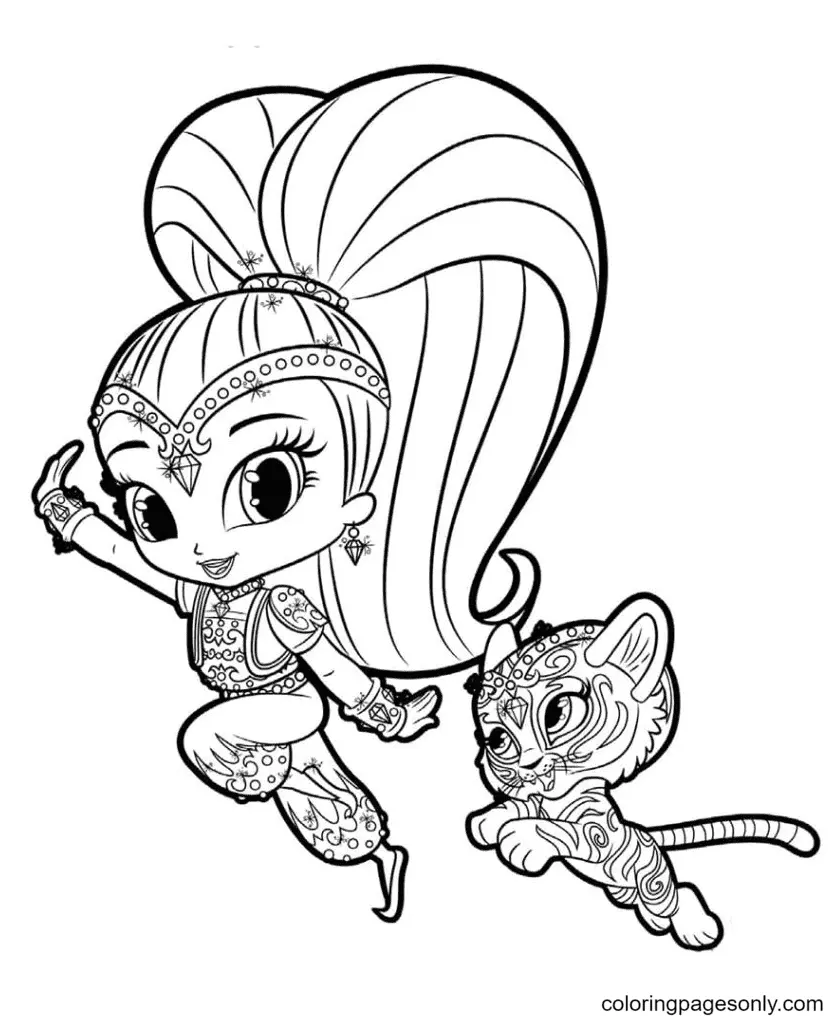 Shimmer and Shine Coloring Pages 37
