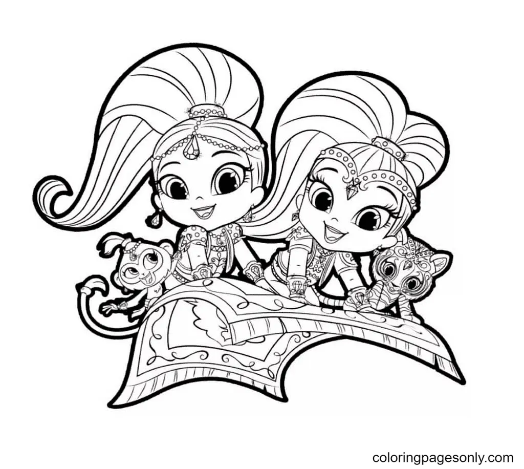 Shimmer und Shine Ausmalbilder 38