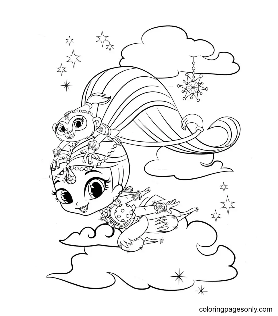 Shimmer and Shine Coloring Pages 60