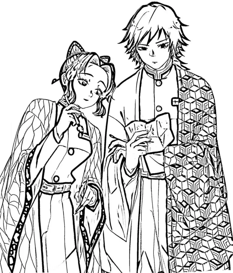 Shinobu Kochou Coloring Pages