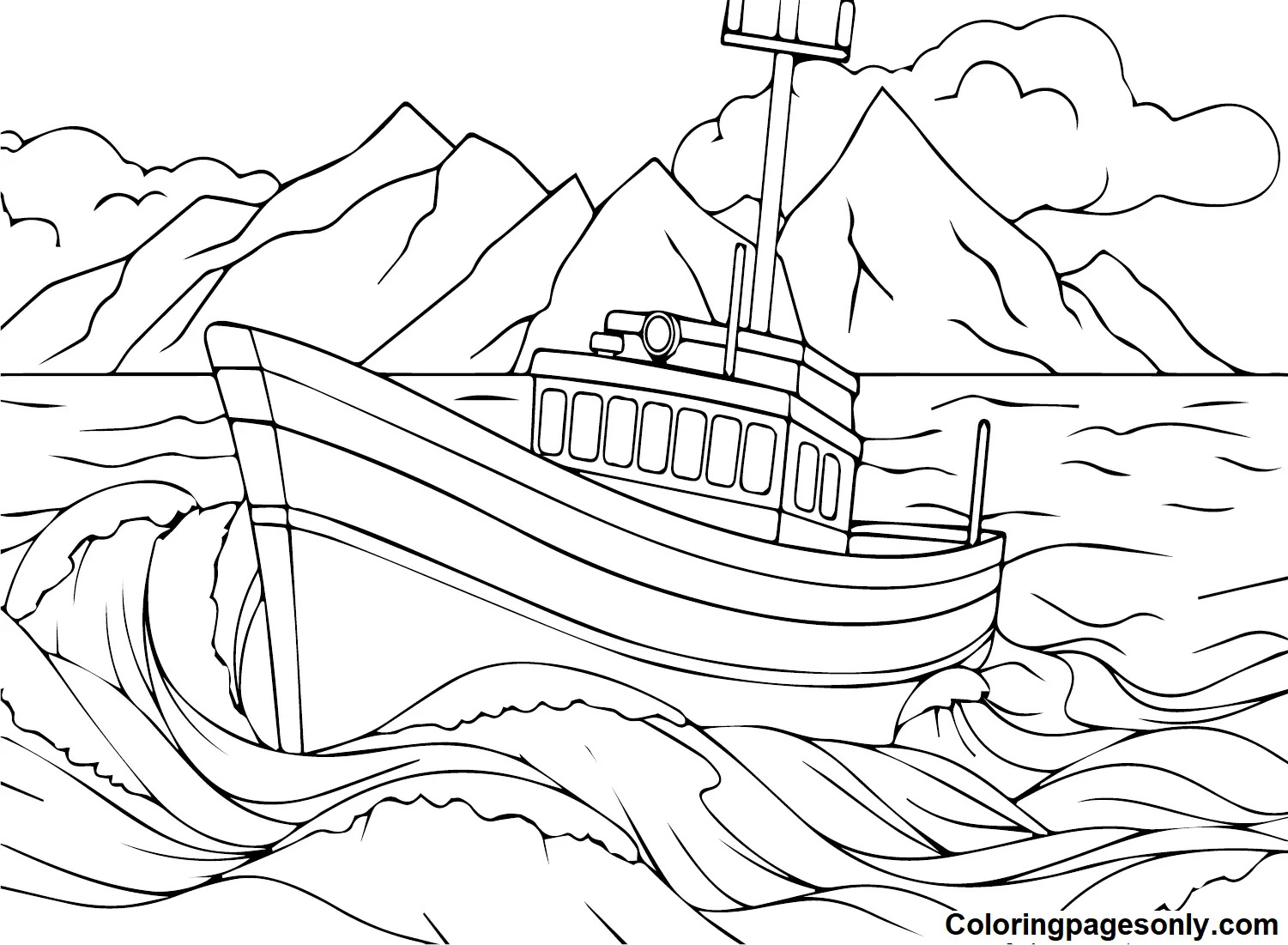 Desenhos de Navios Para Colorir 20