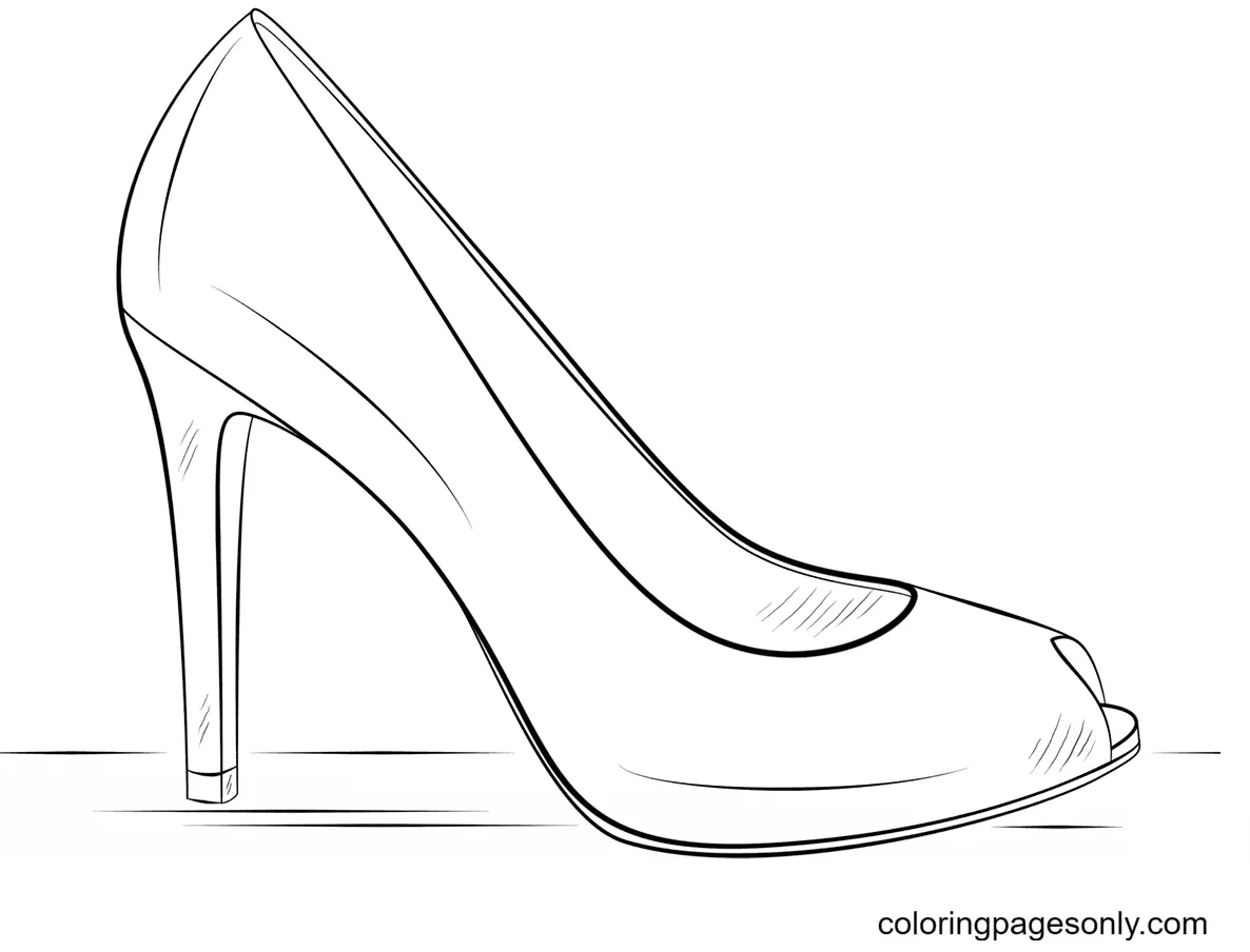 Desenhos de Sapatos Para Colorir 19