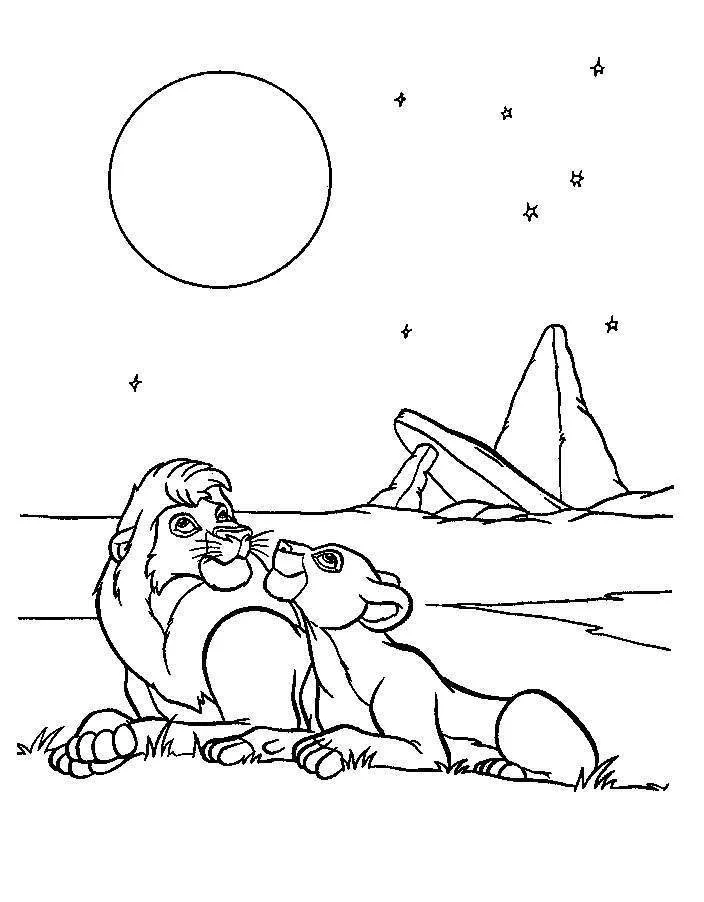 Simba Para Colorear