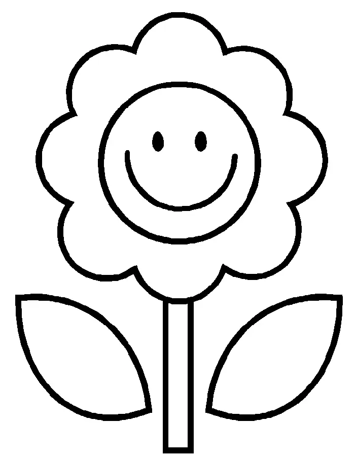 Desenhos de Flor Simples Para Colorir 1