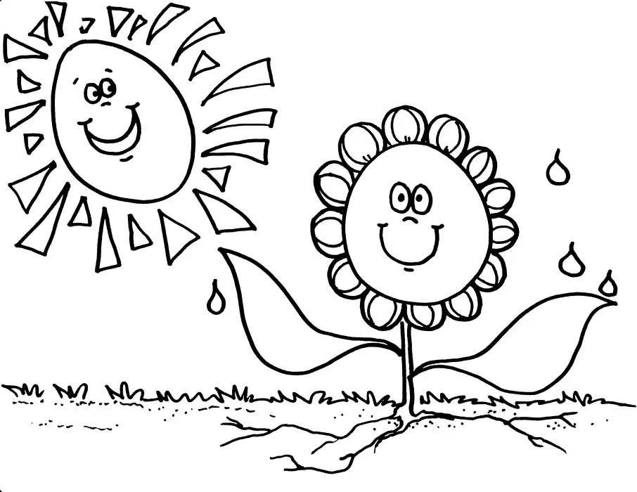 Desenhos de Flor Simples Para Colorir 16