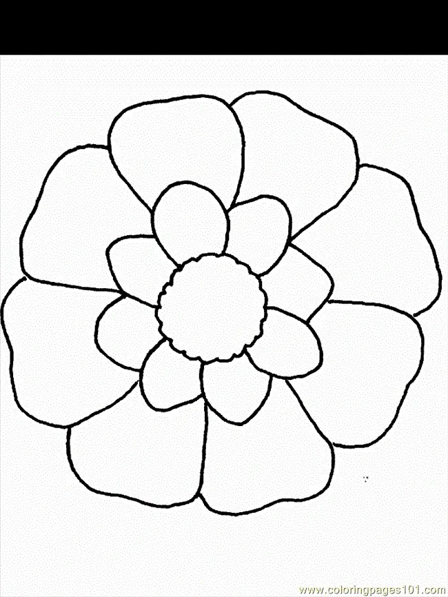Desenhos de Flor Simples Para Colorir 17