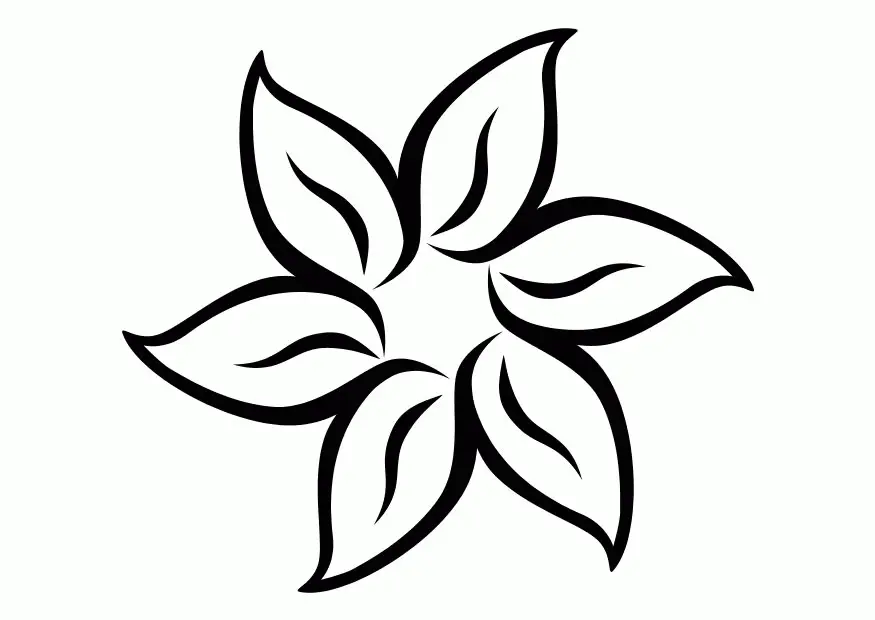 Simple Flower Coloring Pages 18