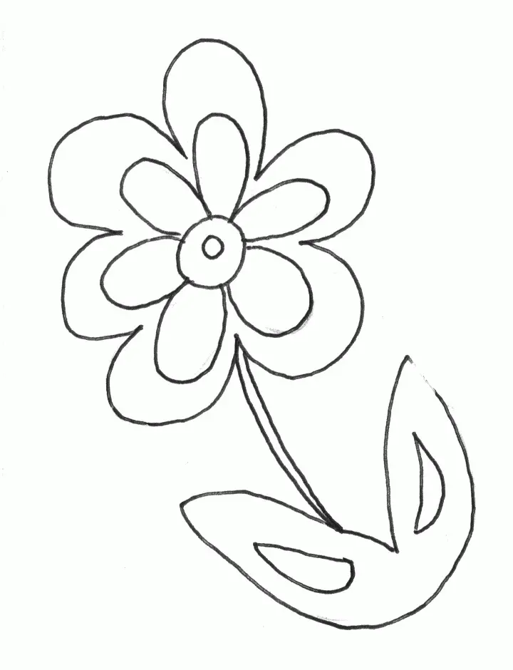 Desenhos de Flor Simples Para Colorir 19