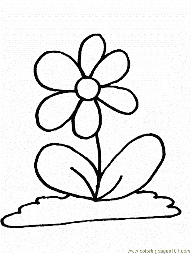 Simple Flower Coloring Pages 23