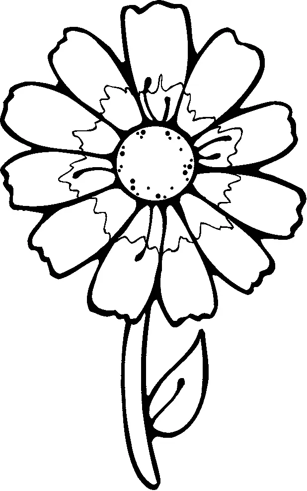 Desenhos de Flor Simples Para Colorir 26