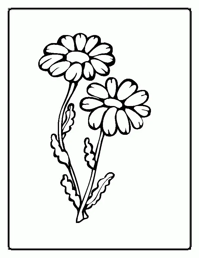 Simple Flower Coloring Pages 29