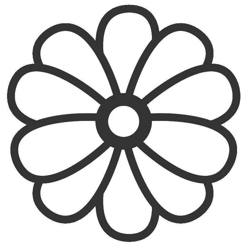 Desenhos de Flor Simples Para Colorir 6