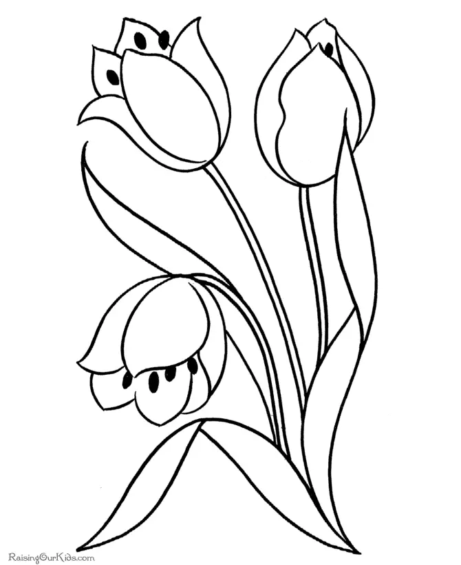 Simple Flower Coloring Pages 7