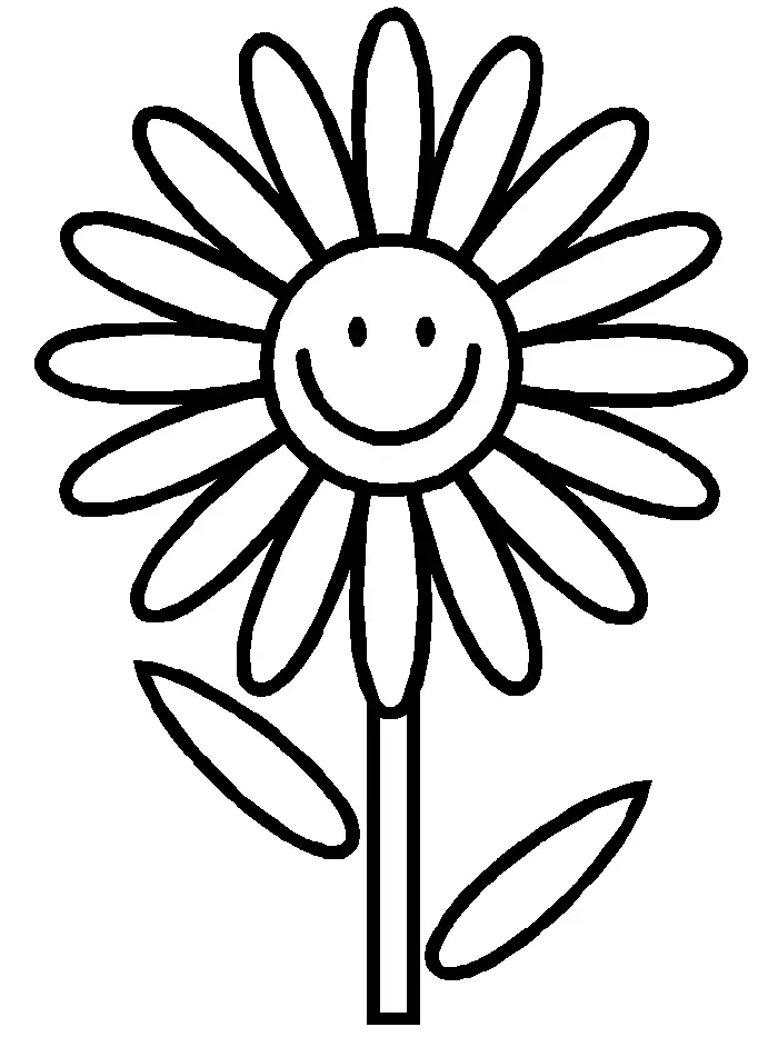 Desenhos de Flor Simples Para Colorir 8