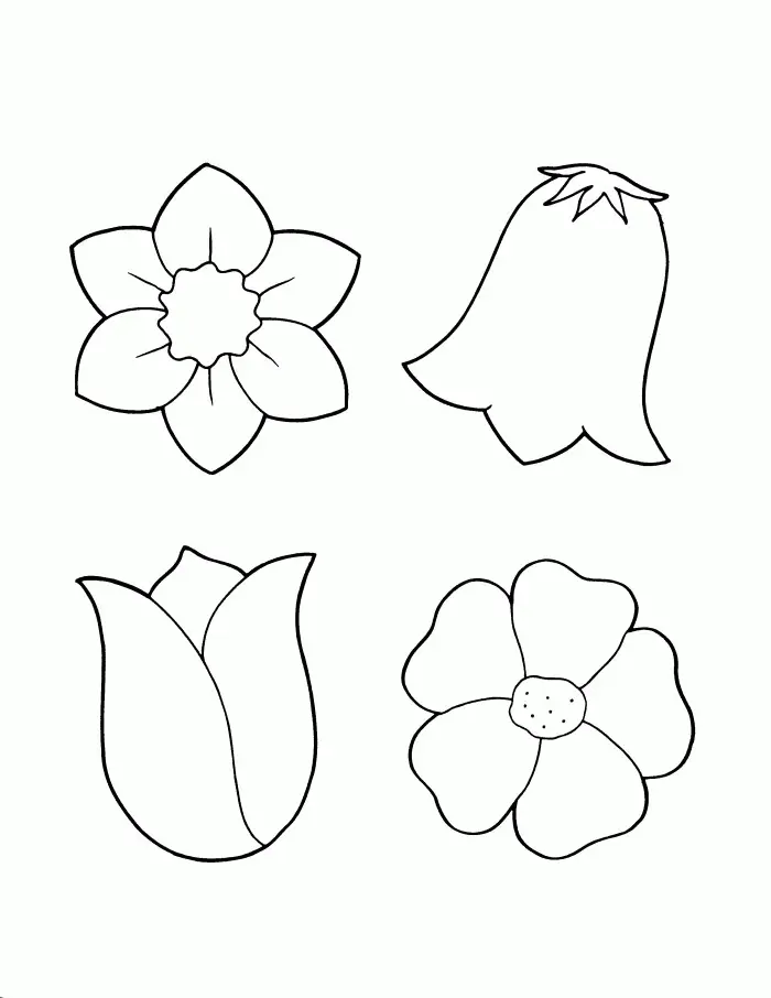Desenhos de Flor Simples Para Colorir 9