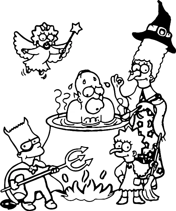 Los Simpsons Para Colorear 14