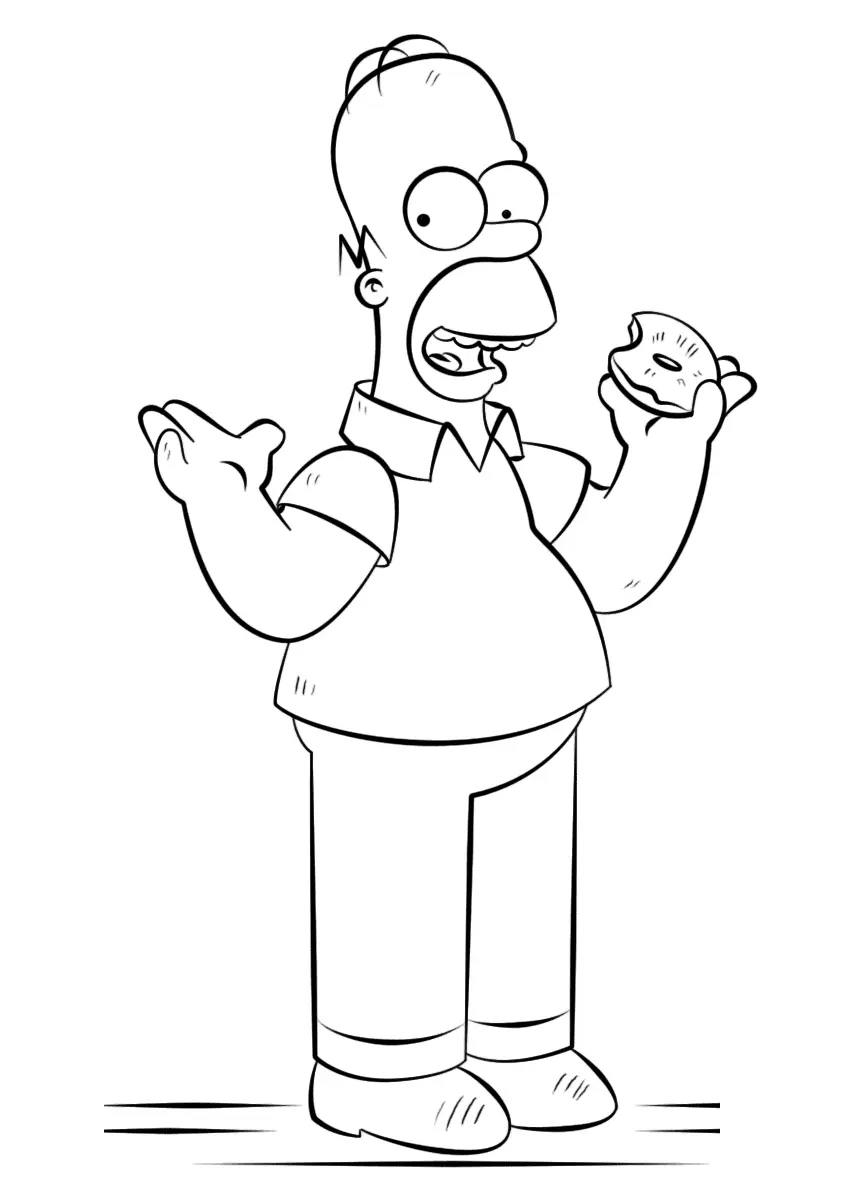 Los Simpsons Para Colorear 17