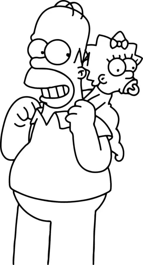 Los Simpsons Para Colorear 26