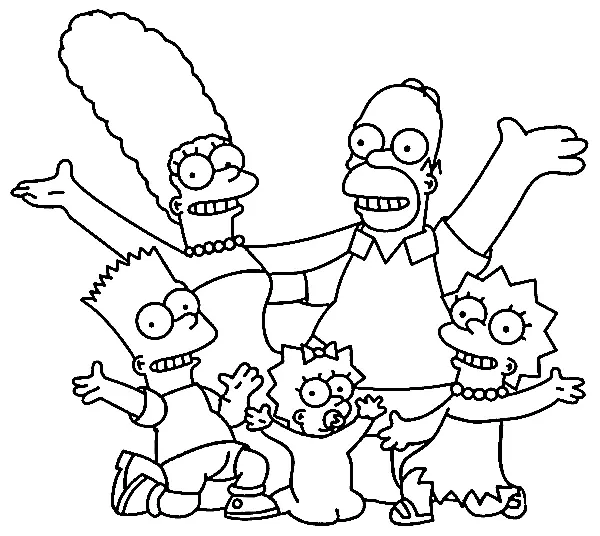 Los Simpsons Para Colorear 7