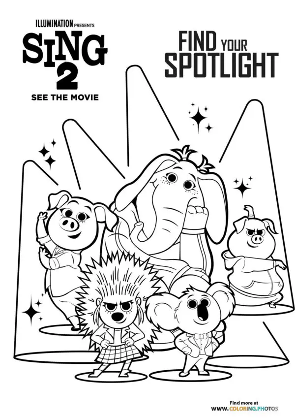 Sing Para Colorear 1