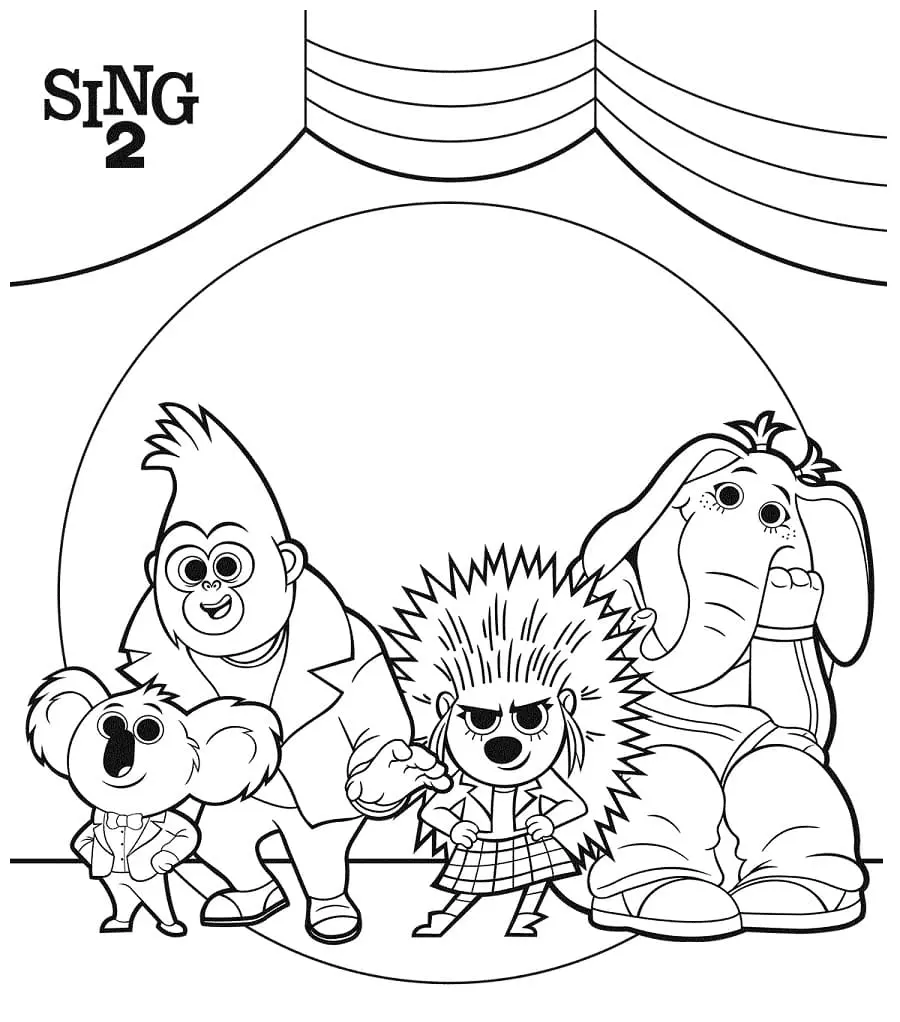 Sing Para Colorear 11