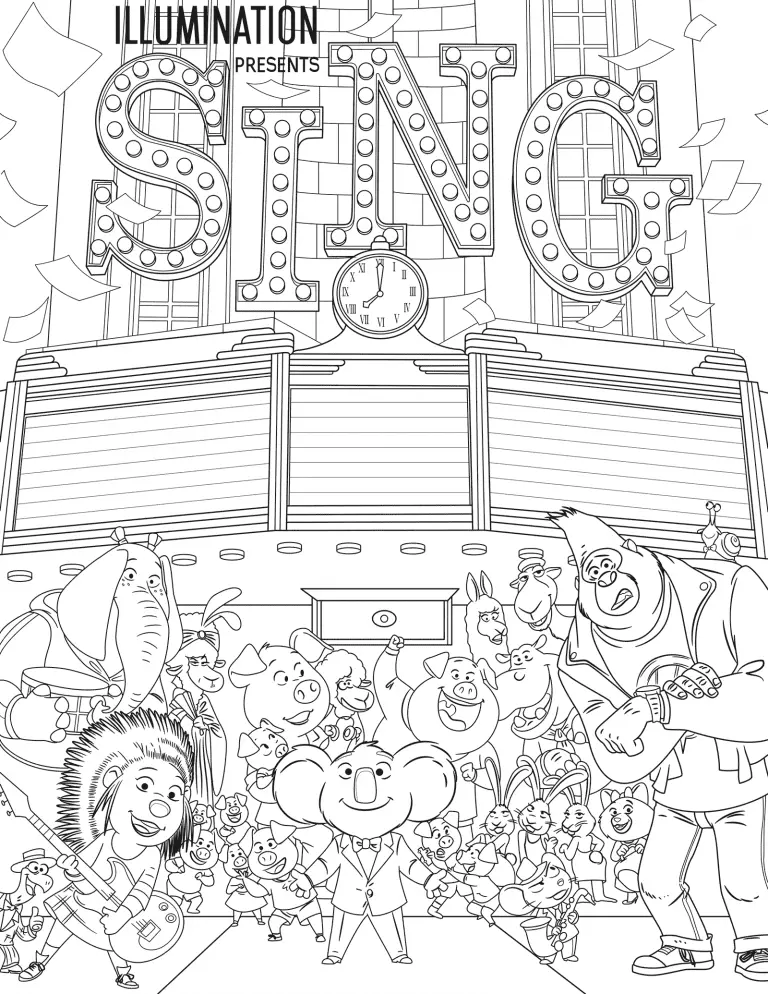 Sing Para Colorear 23