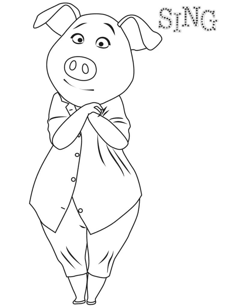 Sing Para Colorear 36