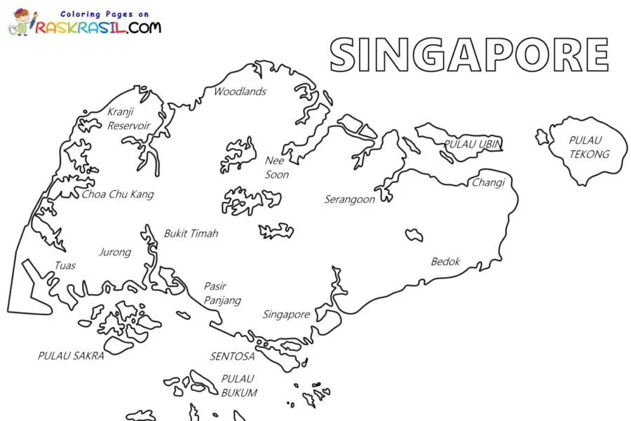 Desenhos de Singapura Para Colorir 3