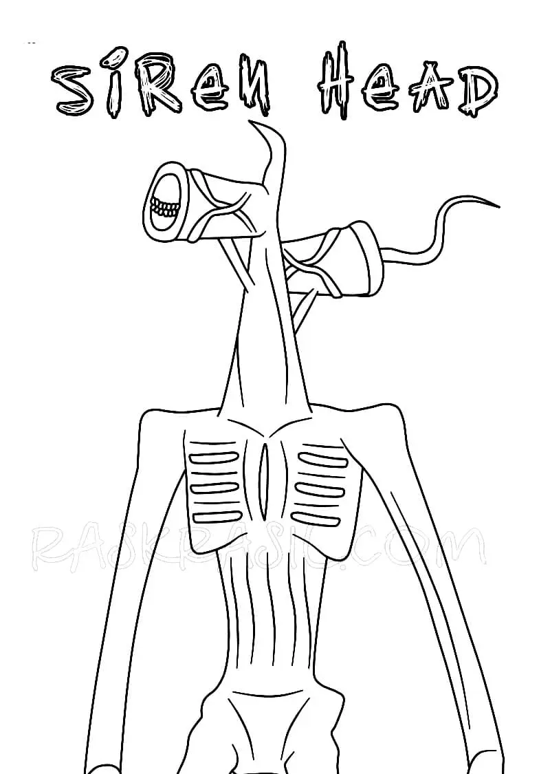 Siren Head Coloring Pages 10