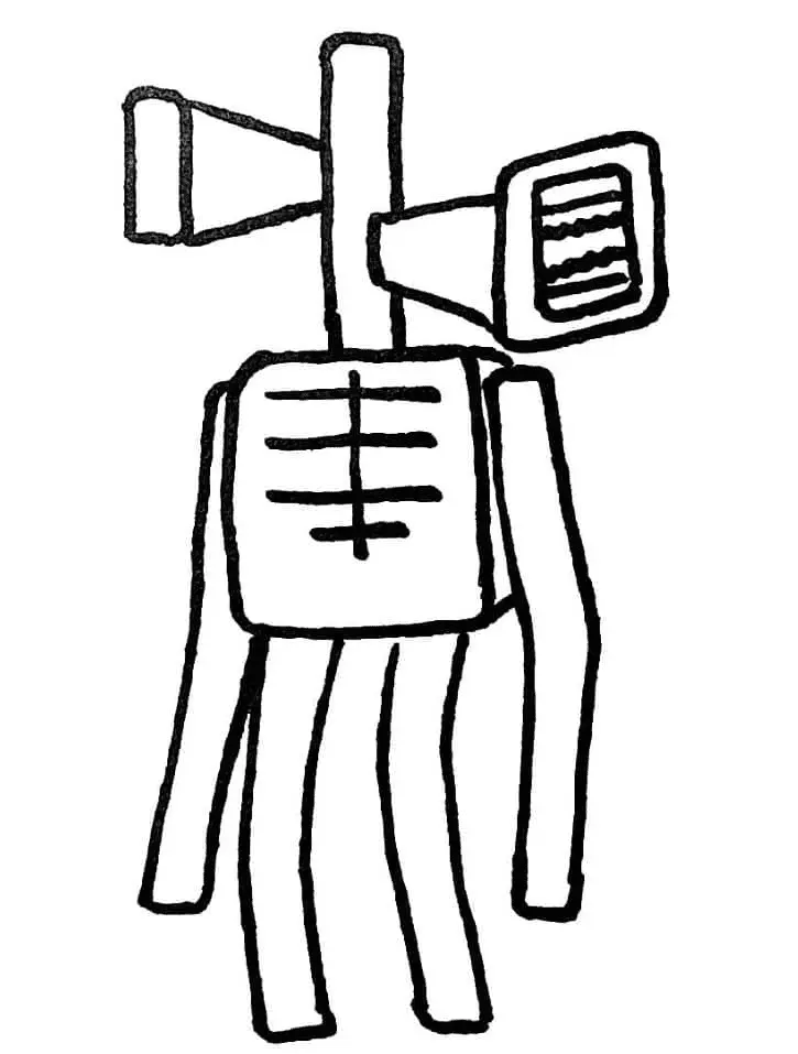 Siren Head Coloring Pages 2