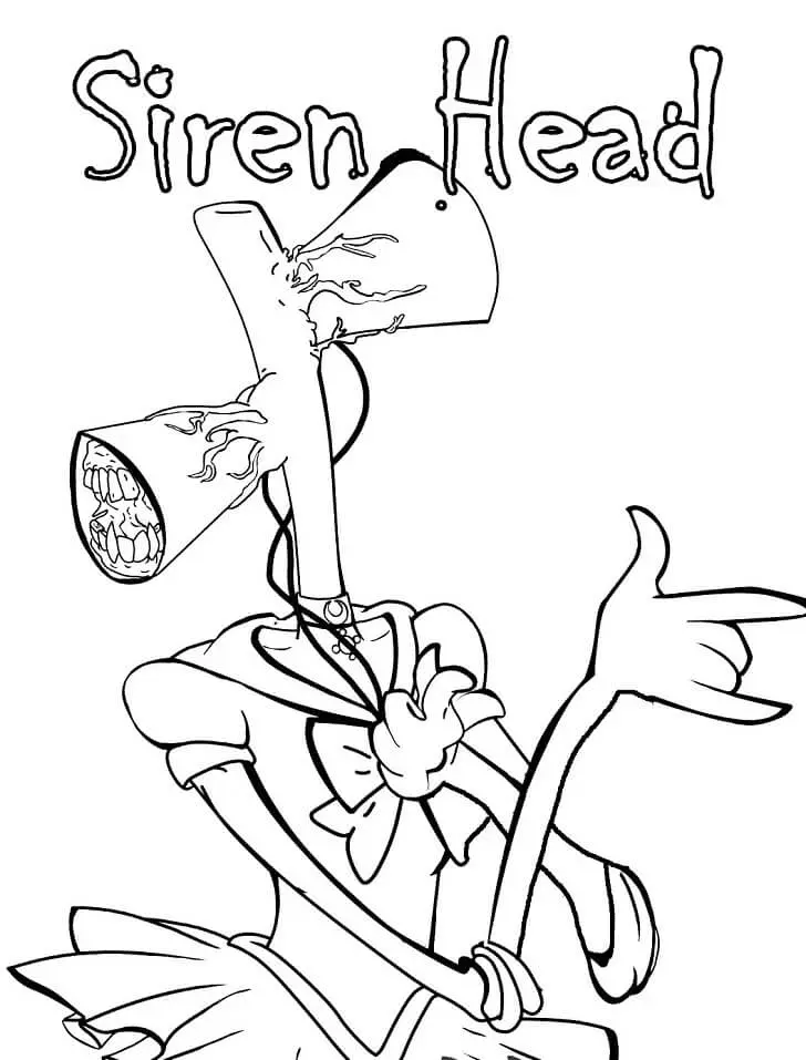 Siren Head Coloring Pages 30