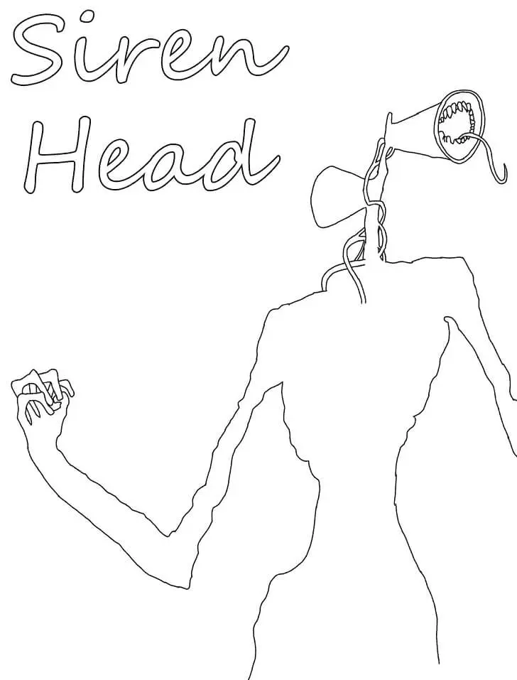 Siren Head Coloring Pages 35