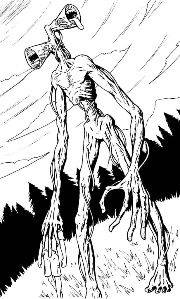 Siren Head Coloring Pages 4