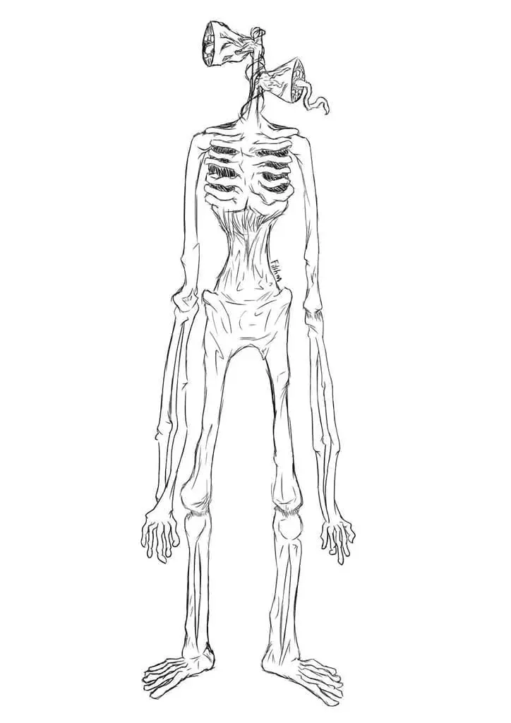 Siren Head Coloring Pages 9