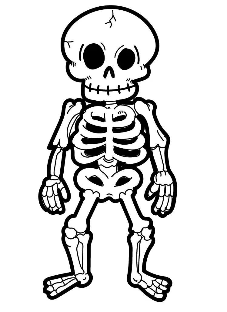 Esqueleto Para Colorear 17